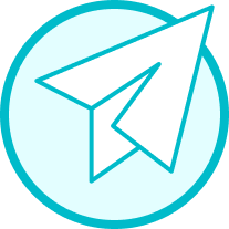 outreach blue line icon